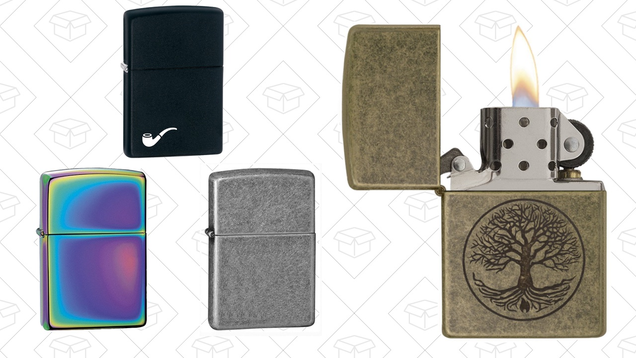 Zippo Pipe Lighter | $11 | AmazonZippo Spectrum | $12 | AmazonZippo “Tree of Life” | $17 | AmazonZippo Brushed Chrome | $12 | Amazon